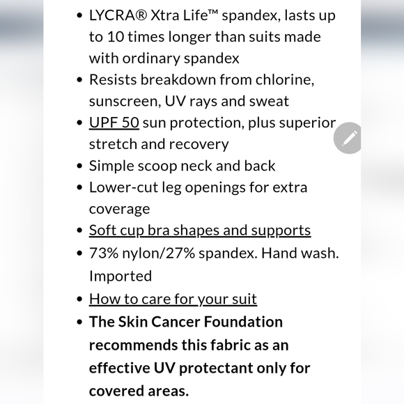 Lands' End 16W Women's Bathing Suit. - Picture 13 of 13